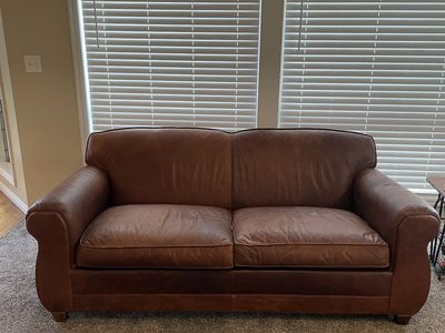 Restoration Hardware leather couch
