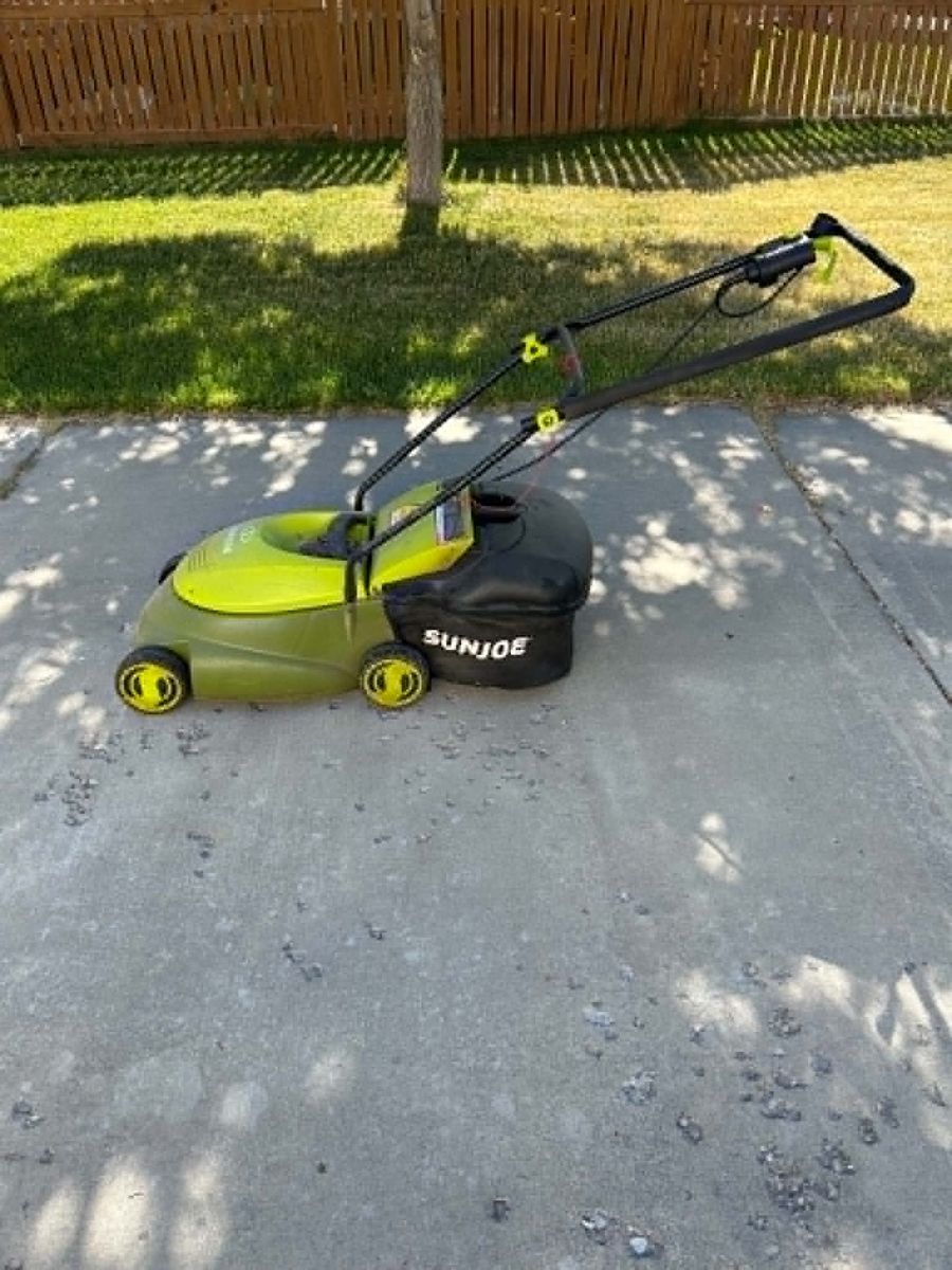 SUNJOE electric mower, working!