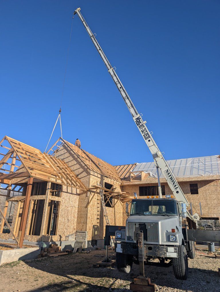 National 1295 boom truck crane