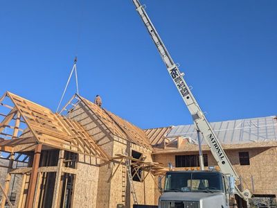 National 1295 boom truck crane