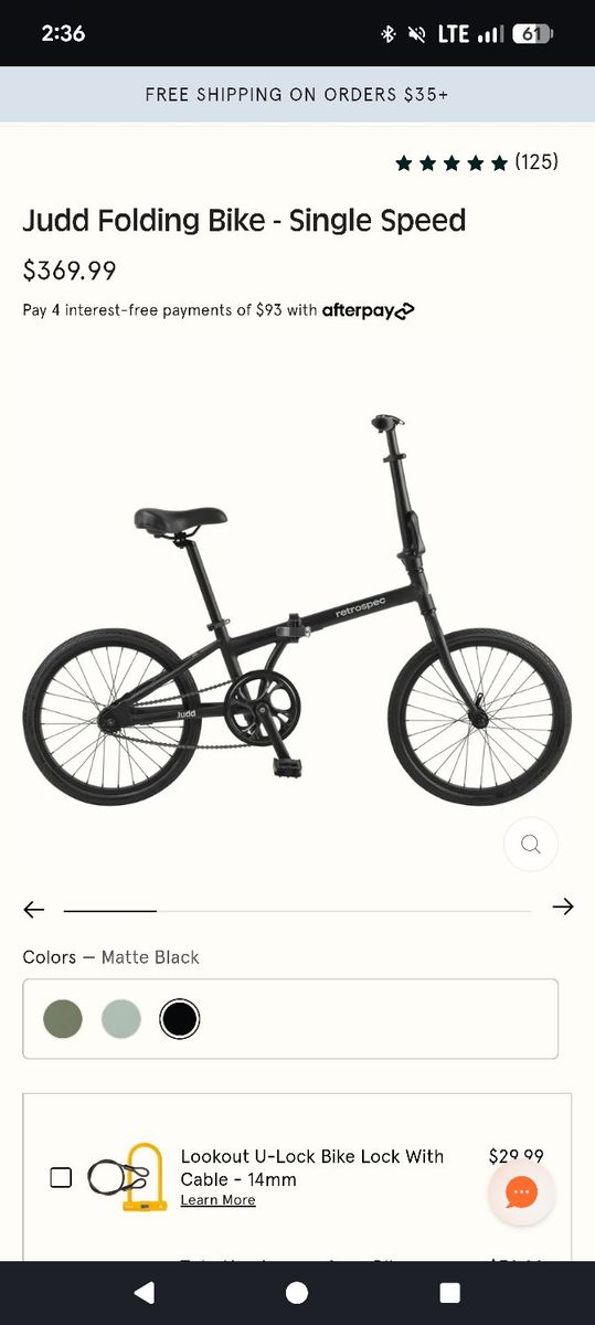 Retrospec folding bike