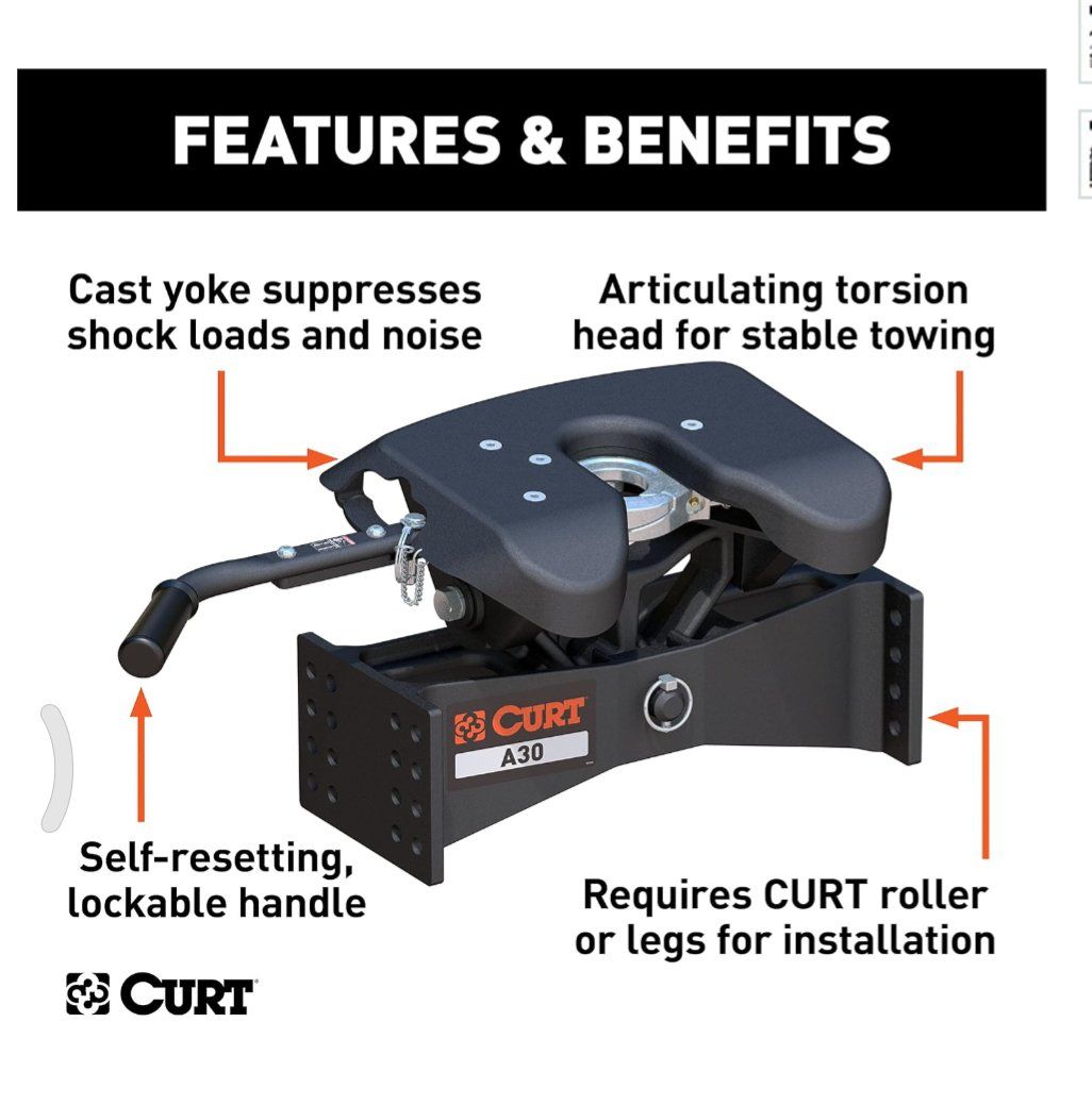 New Curt 16590 A30 5th Wheel Trailer Hitch