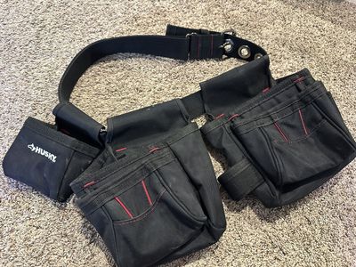 Husky Tool Belt With 3 Pouches