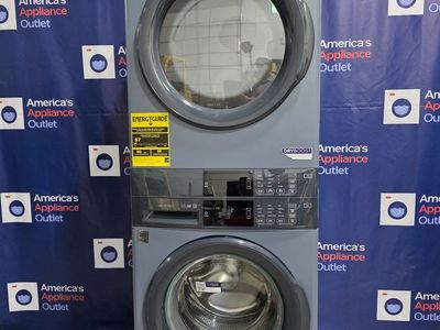 Electrolux Laundry Center - Blue Laundry Tower - Front Load Washer - Gas Dryer - 4.4 CuFt 8 CuFt
