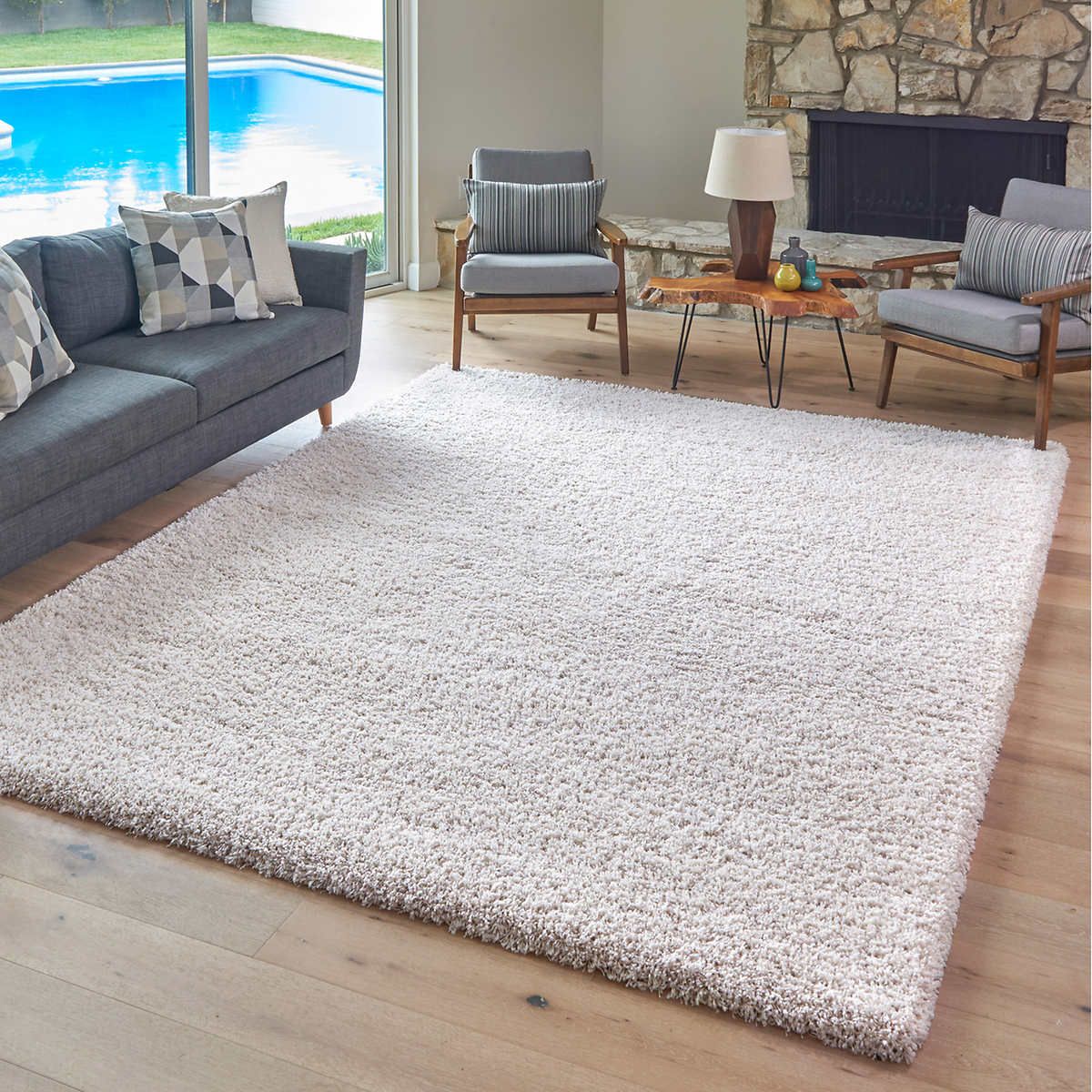 Thomasville Shag 7ft10n x 10ft Marketplace Luxury Area Rug, Cloud