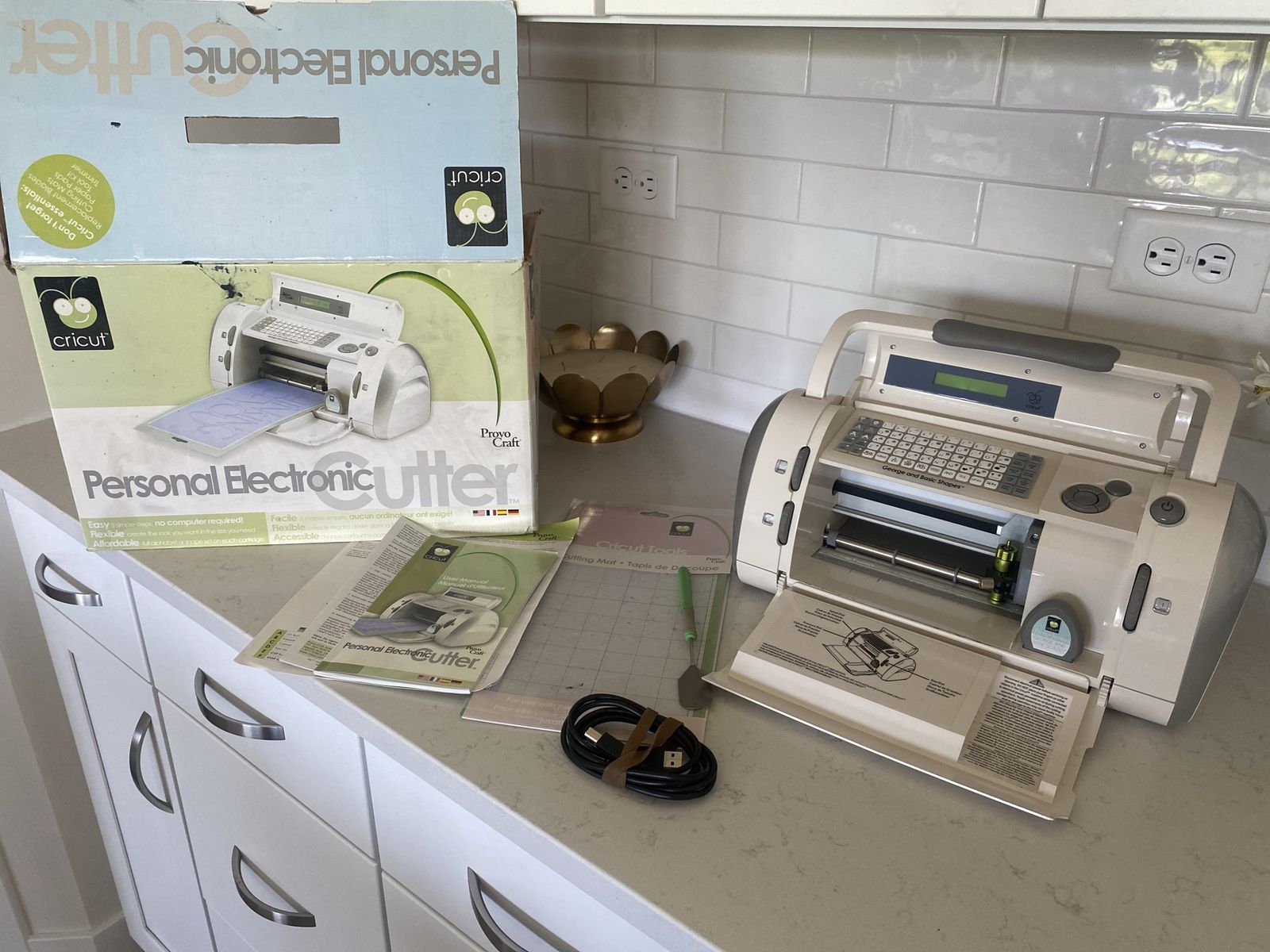 Cricut Personal Electronic Cutter Machine with Box, Manual, Mat & Tools