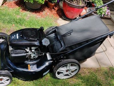 poulan push mower 6.5 HP overhead valve engine.