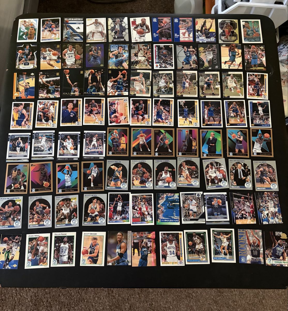 100 + Minnesota Timberwolves Basketball Trading Card Lot - Various Years & Brands - NO DUPLICATES