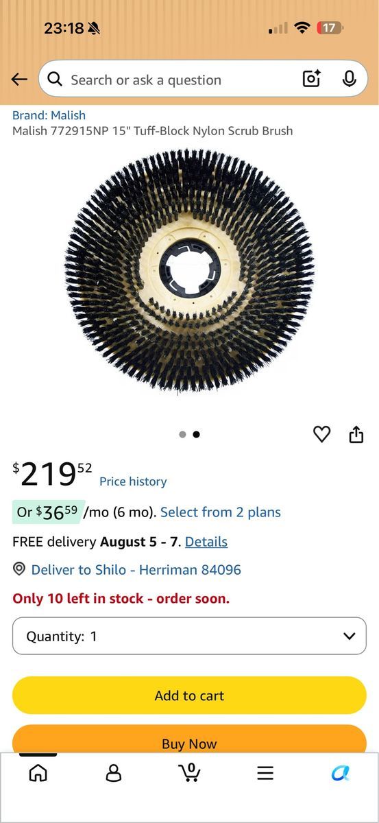 Floor scrubber brush attachments