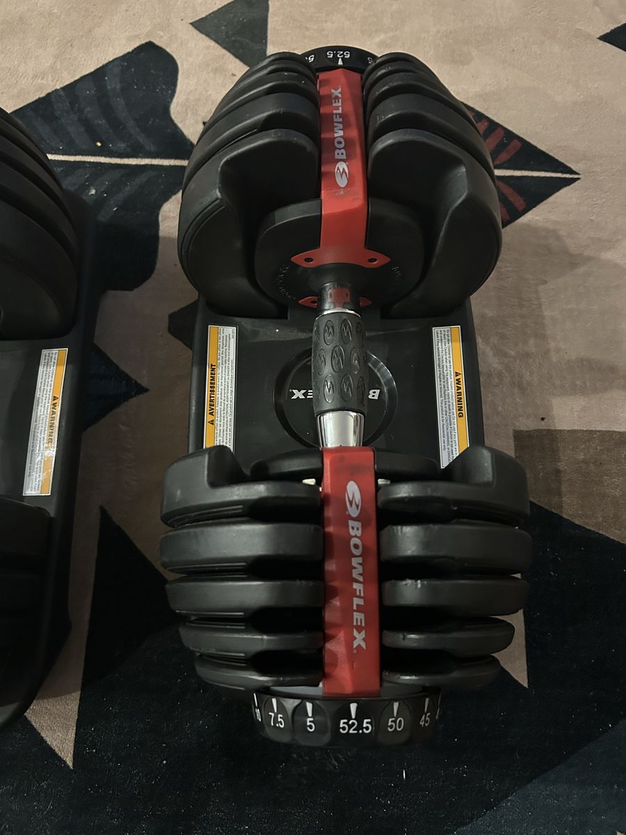 Bowflex Selecttech 52.5 lb dumbbells