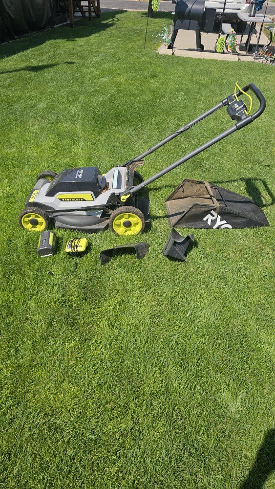 Ryobi 40V HP Brushless 3-in-1 Cordless Lawn Mower with Battery and Charger