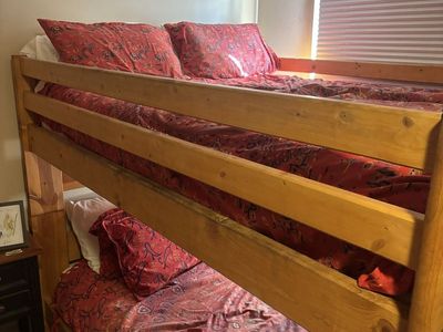 Double On Double Wooden Bunk Bed