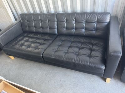 Beautiful Black Leather Couch!