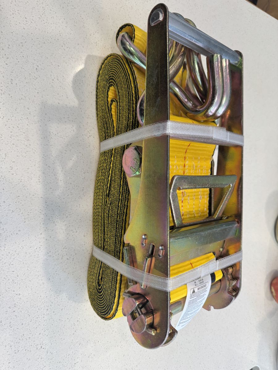 LIBRA 4x30 Ratchet Tie Down Strap Double J Hook