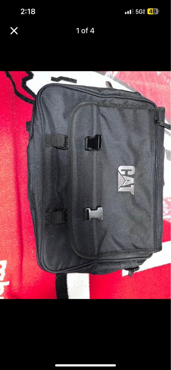 Caterpillar CAT Black Messenger Bag Briefcase Laptop Bag Work Travel Utility
