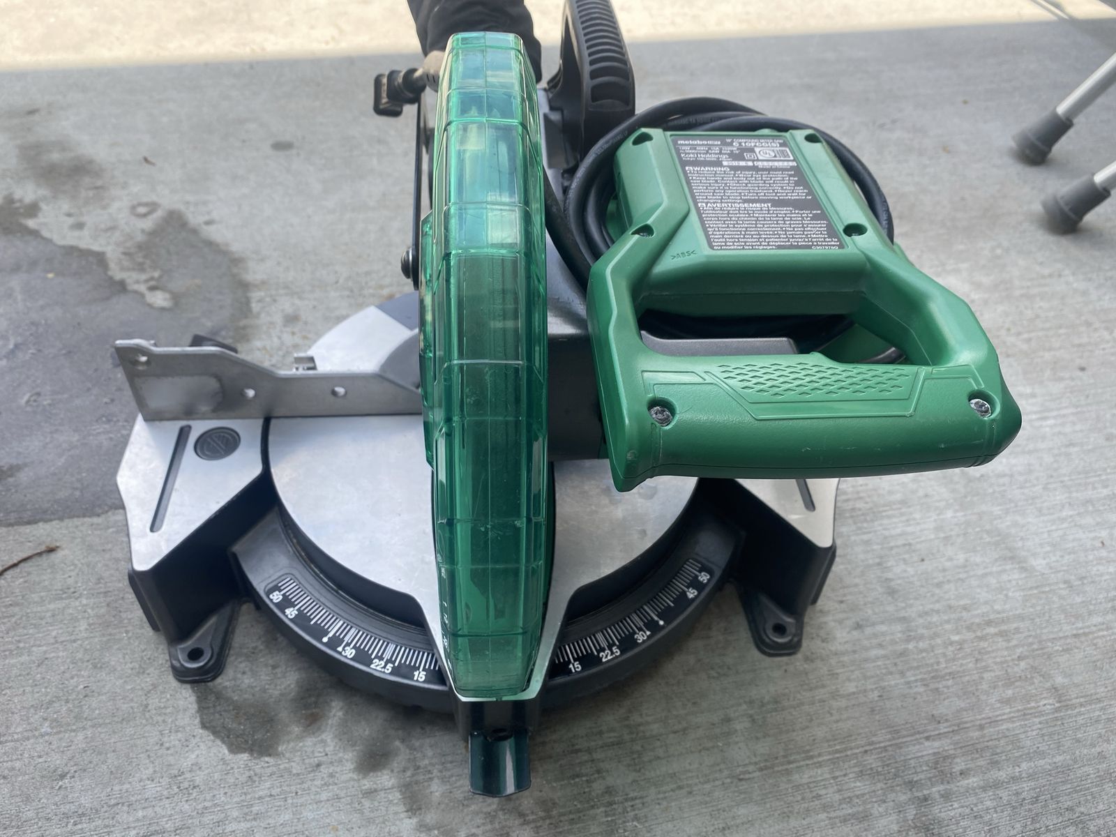 Metabo HPT C10FCGS 10" Single Bevel Compound Miter Saw with Dust Bag
