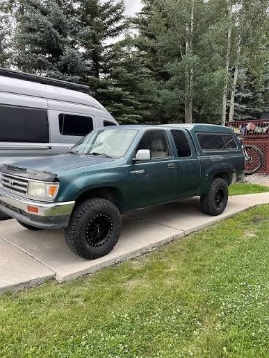Used Toyota T100 Truck Shell/Camper Top - Green, For 1990s Model Trucks or early model Tundras