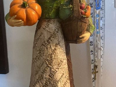 Collectibles. Only. Harvest Pilgrim Woman Statue - Happy Harvest Fall Decor Figurine - 21.5" Tall