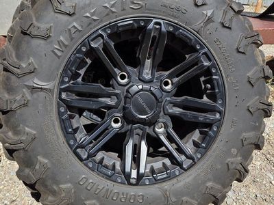 Maxxis Coronado Polaris UTV Tires 27x9.00R14 & 27x11.00R14 with Black Wheels Set of 4