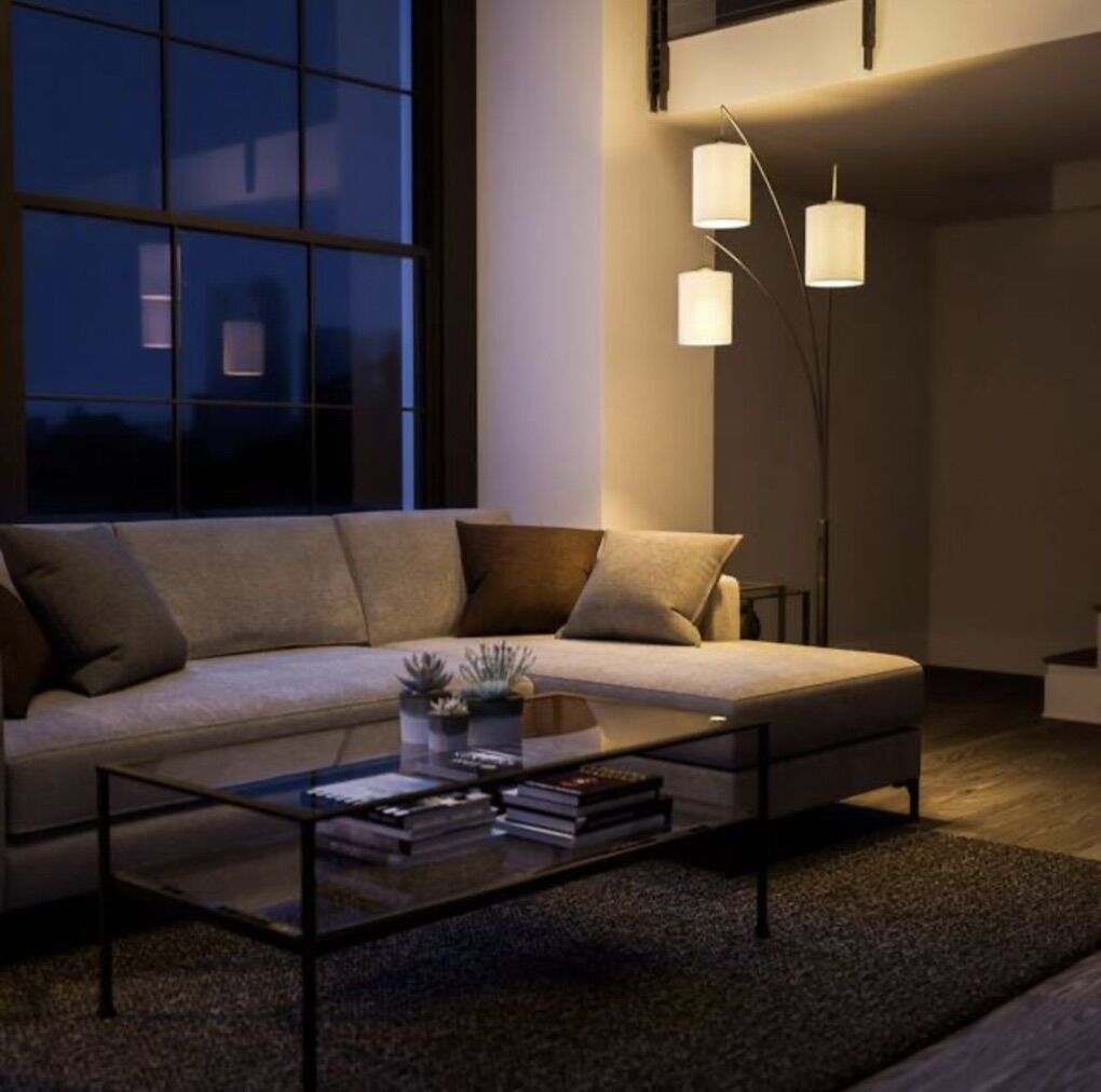 Leah Black Arch Floor Lamp