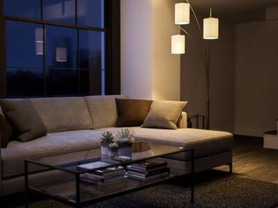 Leah Black Arch Floor Lamp