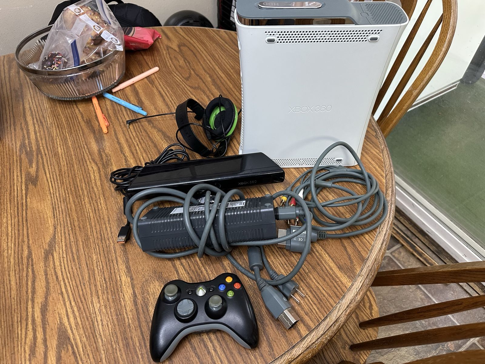 Xbox 360 Console Bundle - White, Includes Kinect, Controller, Headset, & Power/AV Cables