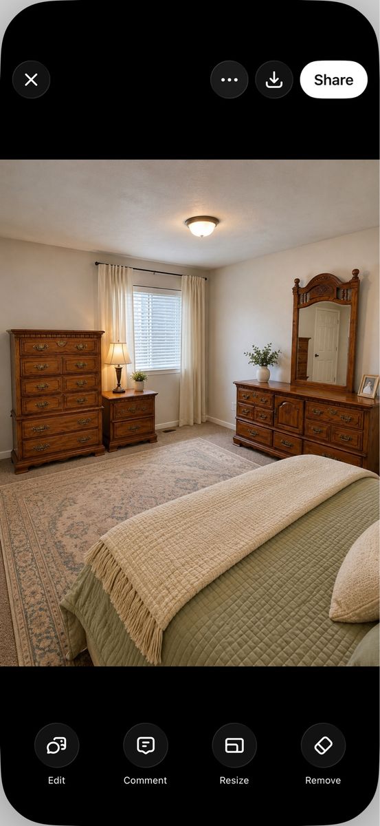 Stanley Vintage Oak Bedroom Set – $950 OBO