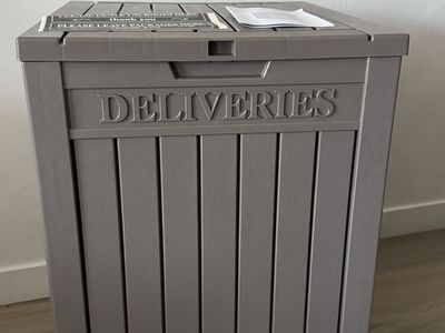 NEW Package Delivery Box 55 Gallon with Lockable Secure,Outdoor Package Drop Container Waterproof