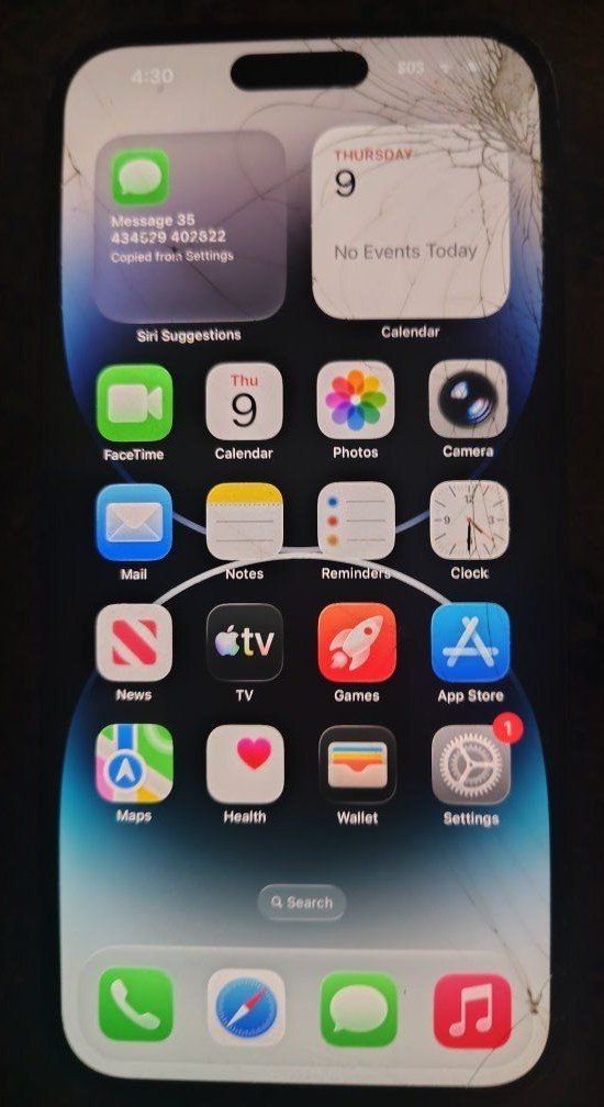 Apple iPhone 14 Pro Max 1TB  - Unlocked - Damaged Screen & Back Damage