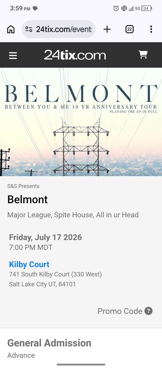 Belmont ticket x1
