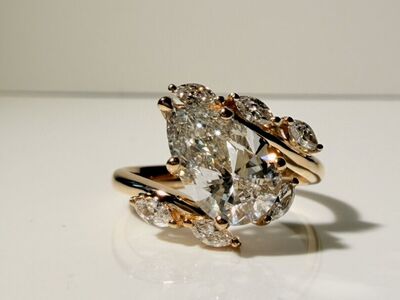 Pear Cut Lab Grown Diamond Ring