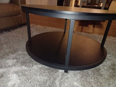 Black Round Coffee Table