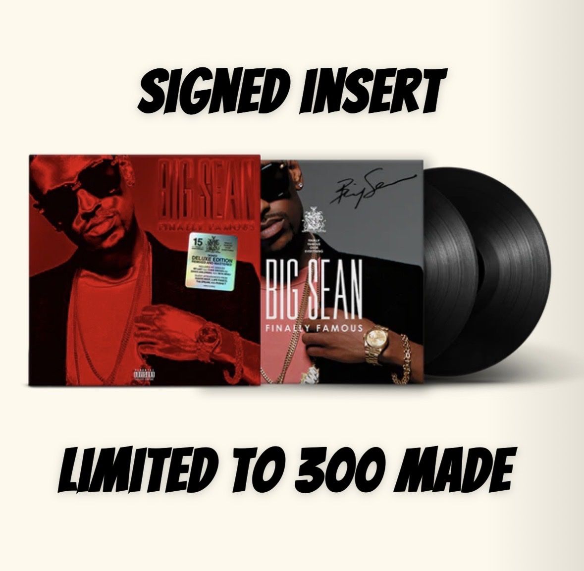 Big Sean-SIGNED Finally Famous Vinyl-X/300-15th Anniversary LP-SEALED-Autographed-Signed Insert