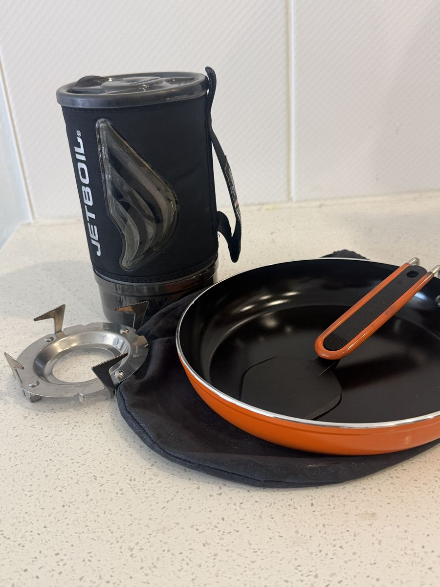 Jetboil with Skillet attachment