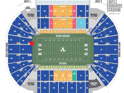 BYU vs Arizona — AMAZING LOWER BOWL SEATS - ROW 4&5 + CHAIRBACKS — Up to 8 Tickets