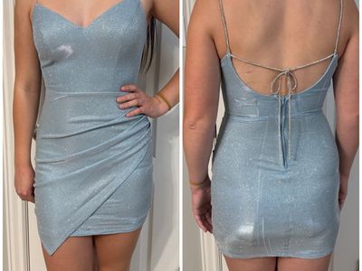 Light Blue Semiformal Minidress