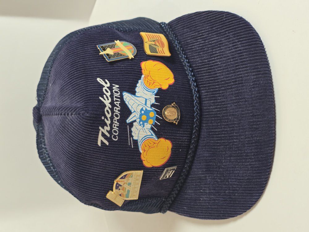 Rare Vintage Thiokol Hat with NASA Pins