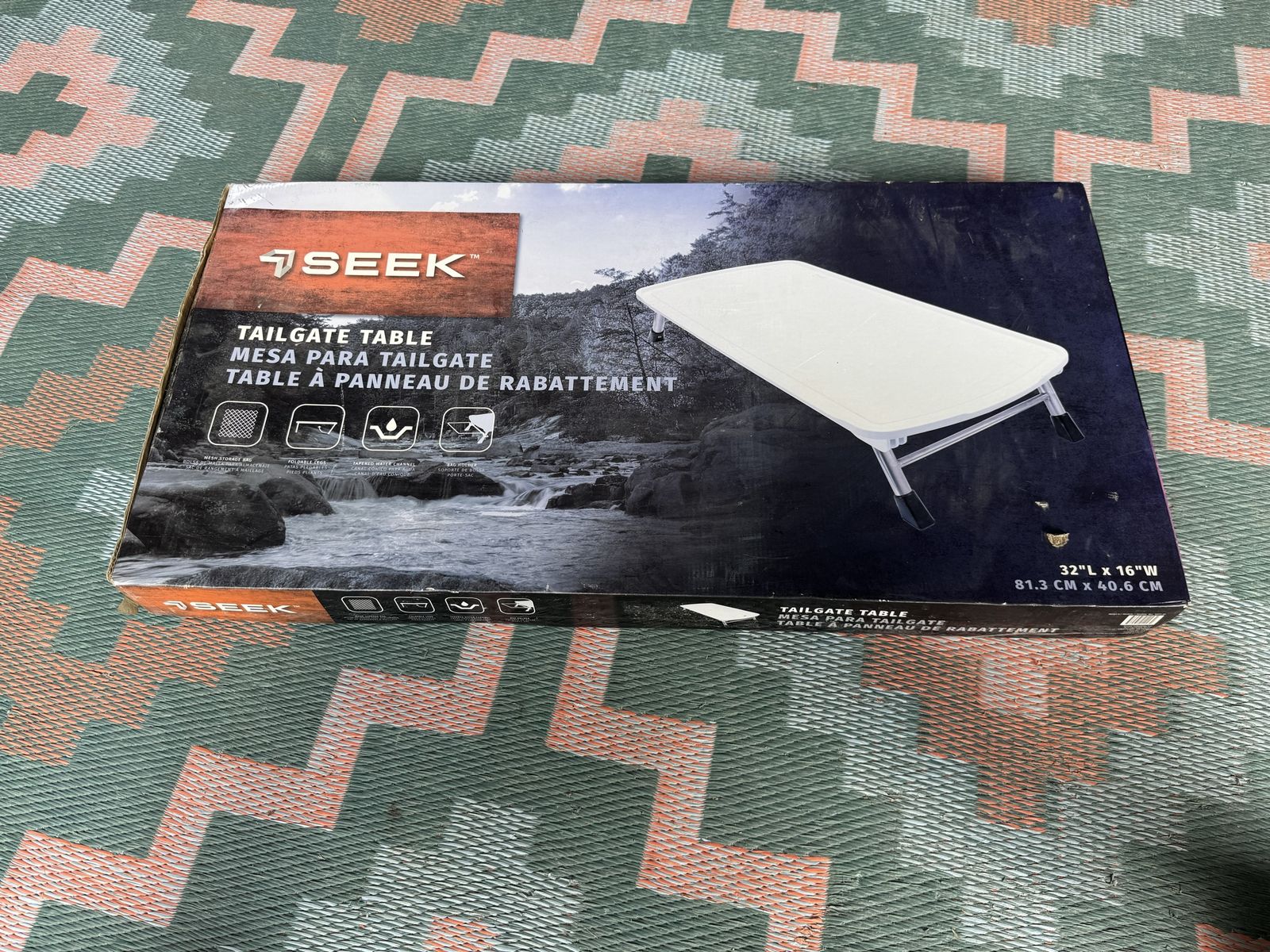 New! 1SEEK Tailgate Table - Portable Folding Camping Outdoor Table 32"L x 16"W