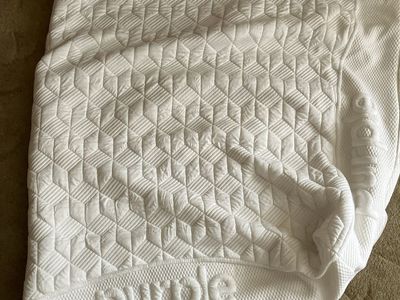 Purple Mattress Protector - White, Quilted, King Size, Water-Resistant