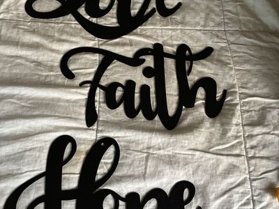 Script Black Metal Wall Decor Set