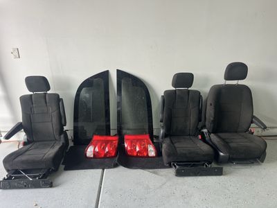 OEM Minivan Interior Parts Lot - Black Cloth Seats, Rear Windows & Tail Lights