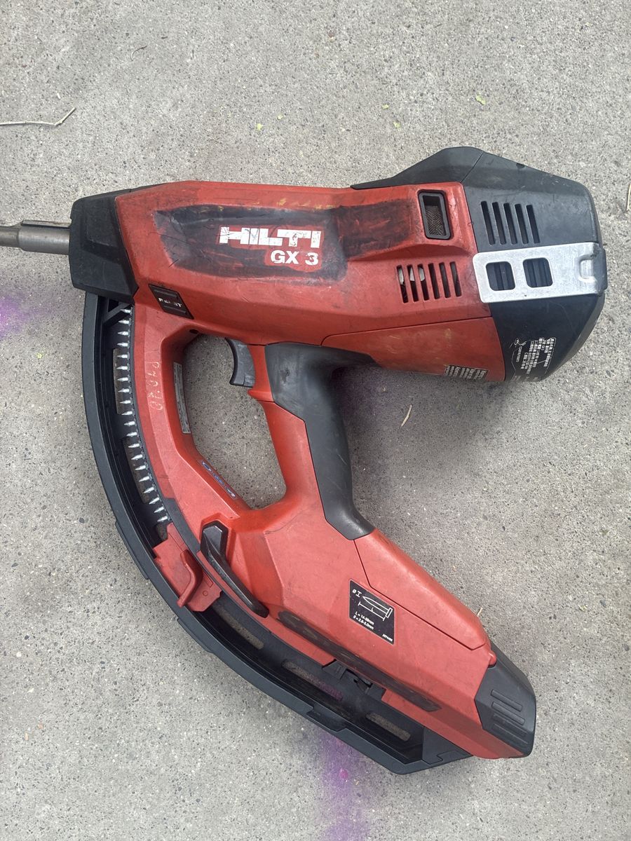 Hilti GX 3 Gas-Actuated Fastening Tool - Red, Used for Concrete & Steel Fastening