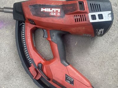 Hilti GX 3 Gas-Actuated Fastening Tool - Red, Used for Concrete & Steel Fastening