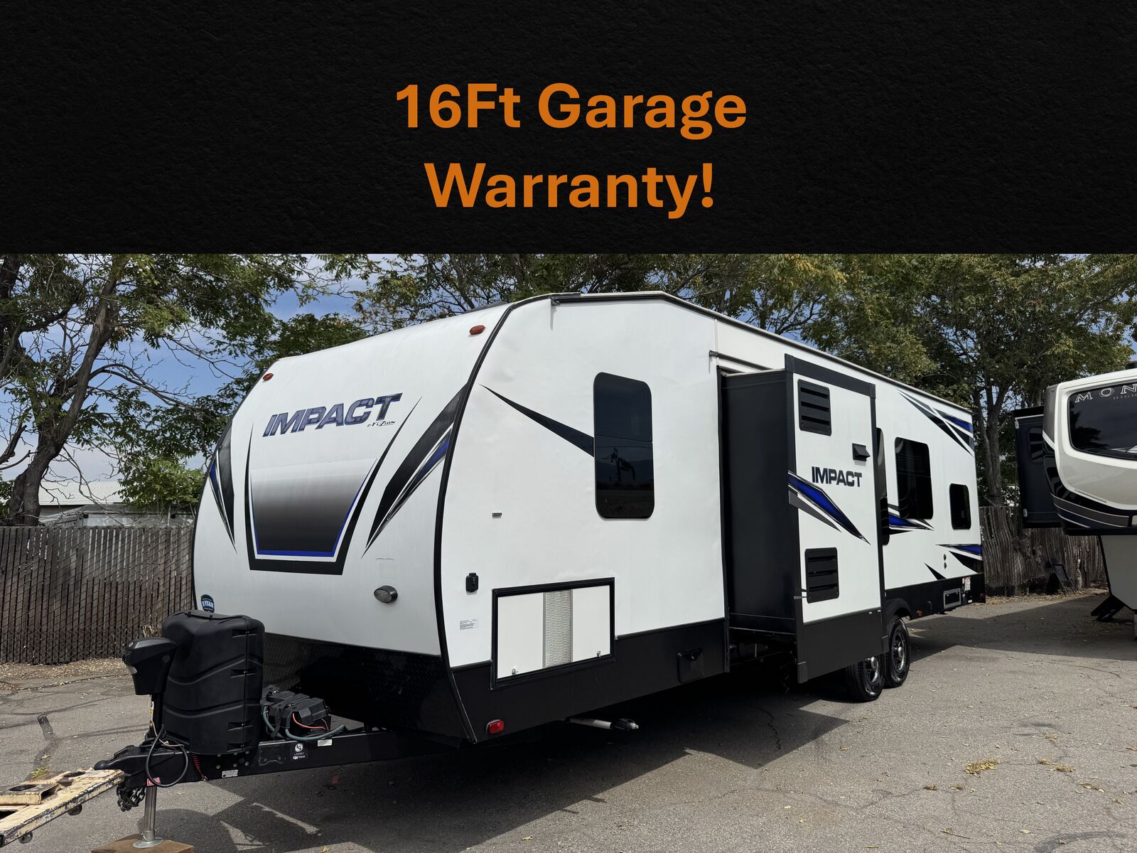 Warranty, 4 Season, New Tires, 16 Foot Garage, 2018 Keystone Impact 3216 like Carbon, Fuzion, Hideout