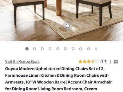 Modern Upholstered Dining Chairs Set of 2