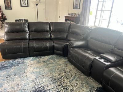Leather Recliner Sectional