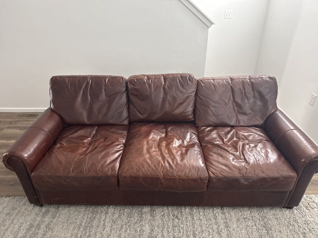 Leather Couch and Loveseat