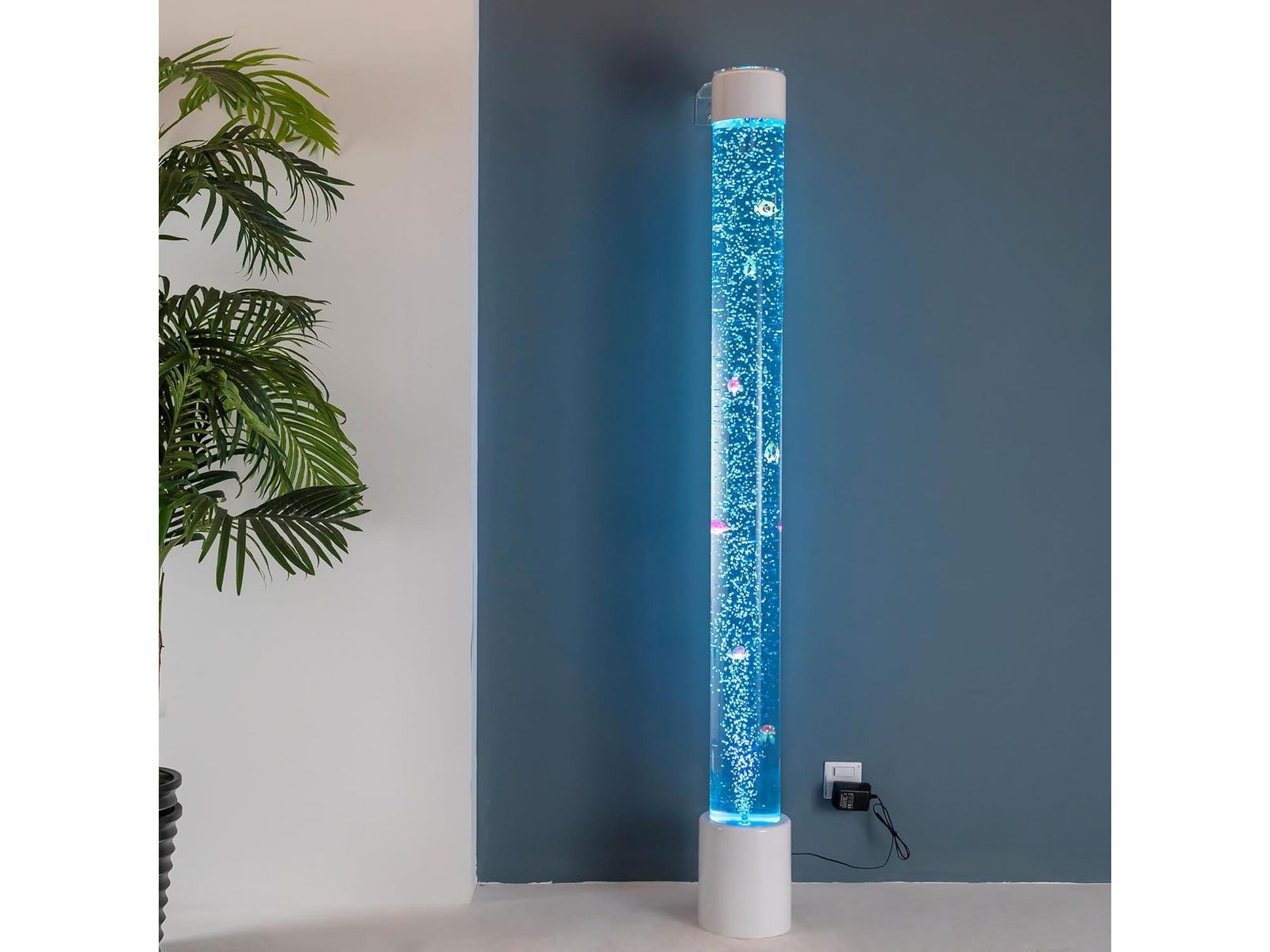 6FT Sensory Bubble Tube Lamp with Color-Changing LED Lights & Floating Fish
