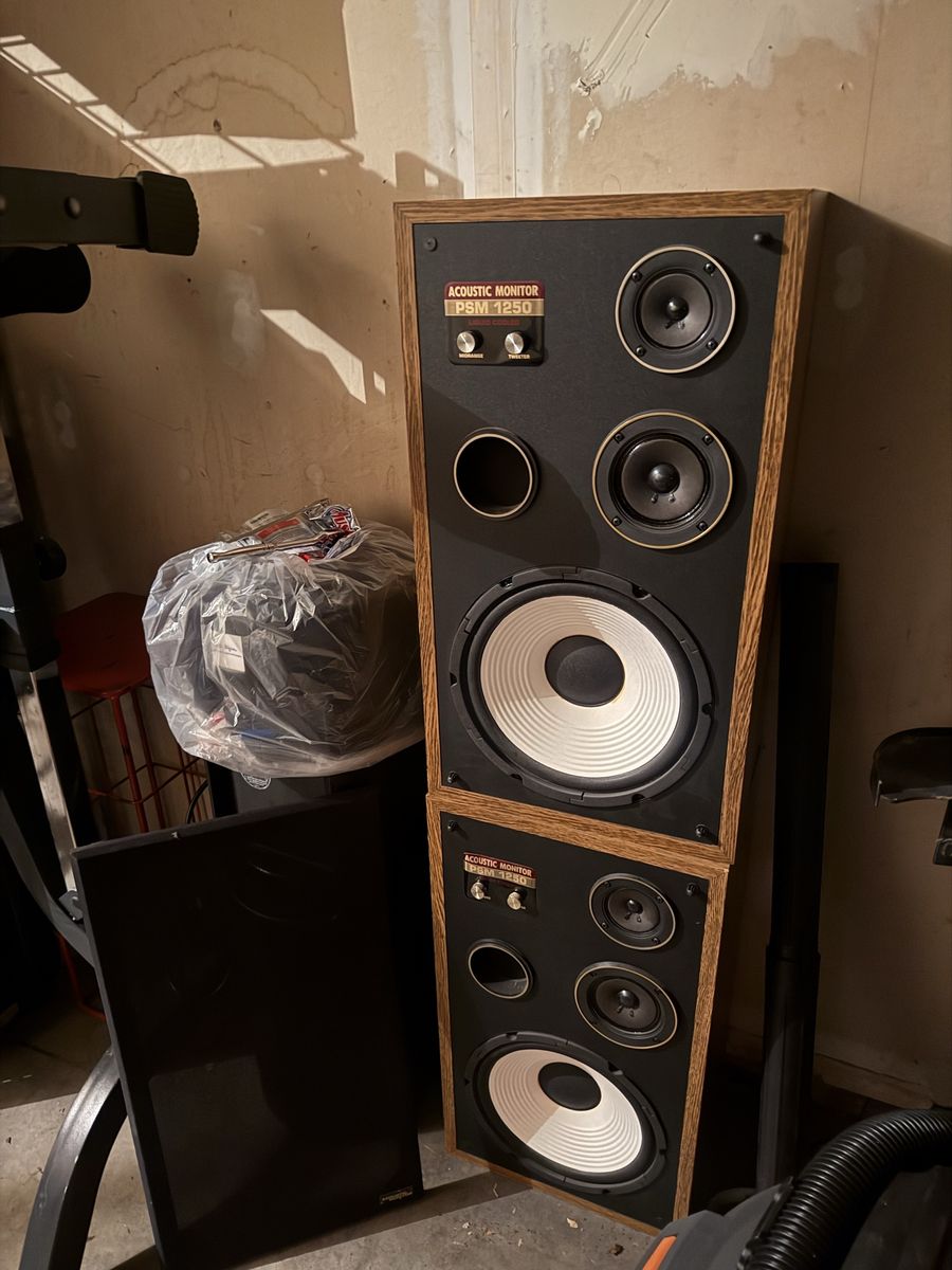 Vintage Acoustic Monitor PSM-1250 Floor Speakers