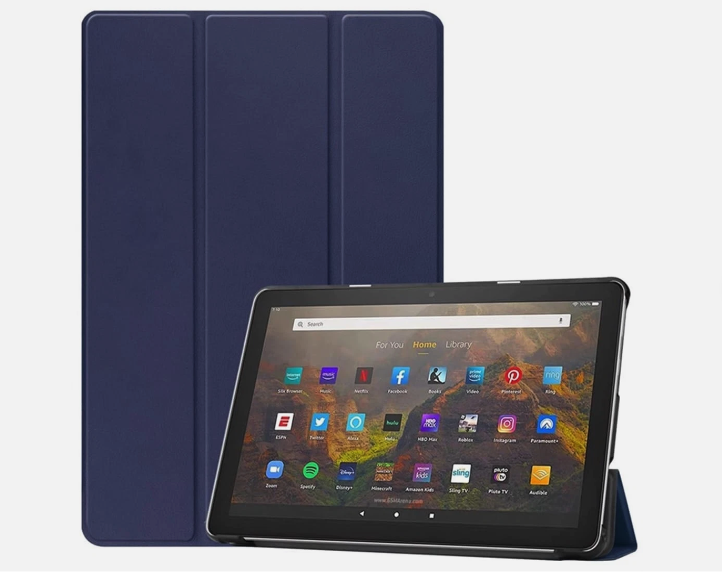 Stianiiie Fire HD 8/8 Plus Case 10th 12th Gen 2020 2022 Navy Trifold